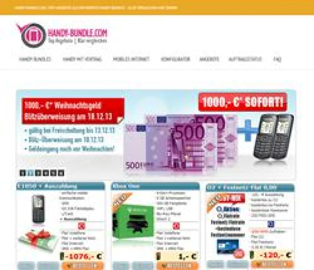 handy-bundle.com nach dem Relaunch