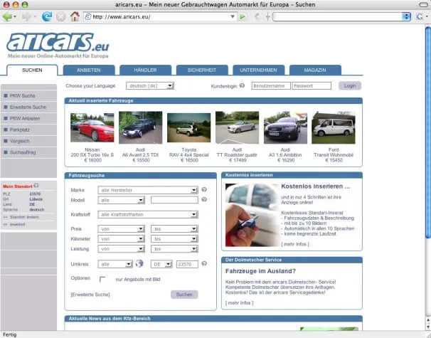 Neuer Automarkt setzt neue Maßstäbe der Internet-Autobörsen Bild: Neuer Automarkt setzt neue Maßstäbe der Internet-Autobörsen