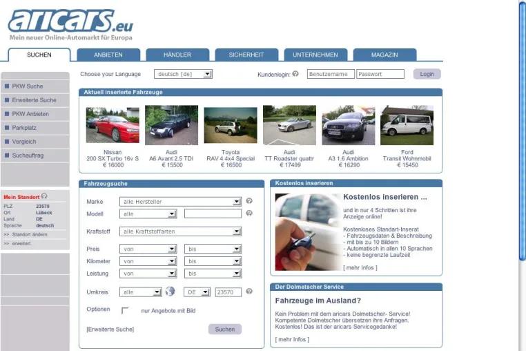 Neuer Automarkt setzt neue Maßstäbe der Internet-Autobörsen Bild: Neuer Automarkt setzt neue Maßstäbe der Internet-Autobörsen