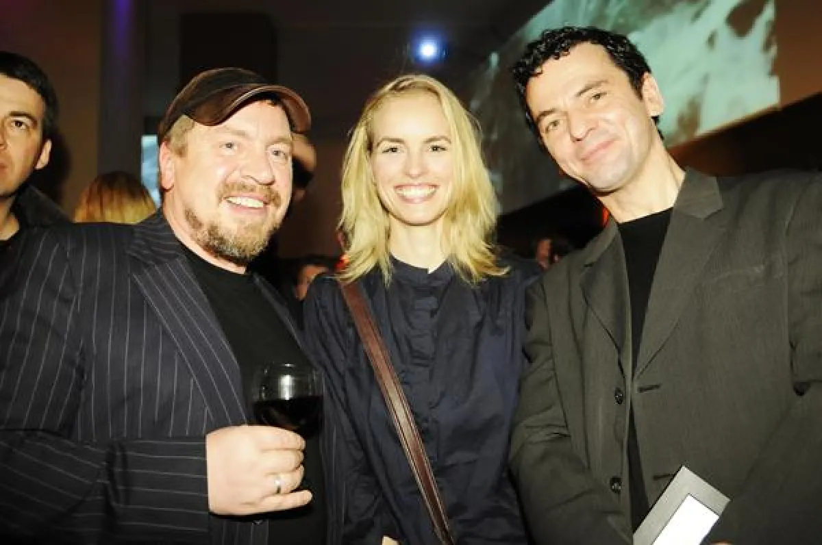 Moderator Armin Rohde, Schauspielerin Nina Hoss & Regisseur Christian Petzold beim Preis der deutschen Filmkritik