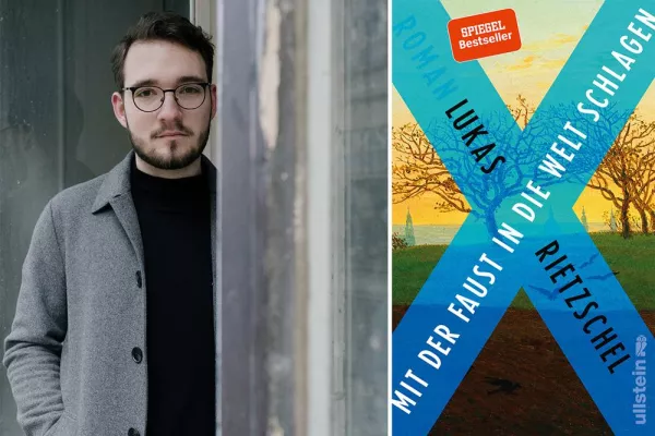 Bild: Lukas Rietzschel liest im BFW Leipzig: „Mit der Faust in die Welt schlagen“