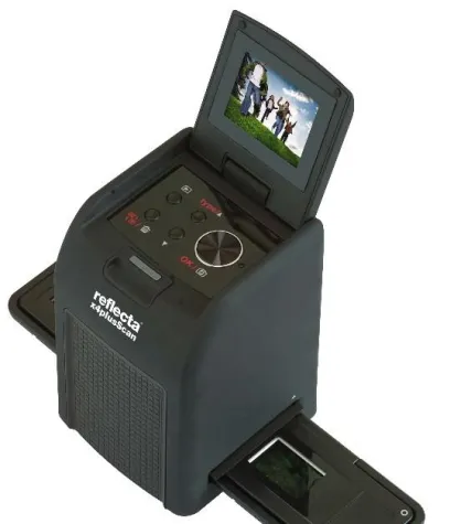 Bild: Autarker Dia- und Negativ-Scanner mit 9 MegaPixel, 2,4“ LCD-Display und Akku