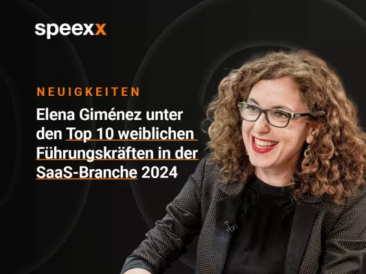 Bild: Elena Giménez von Speexx zählt zu den Top 10 weiblichen Führungskräften in der SaaS-Branche 2024