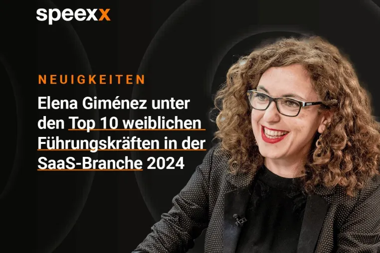 Bild: Elena Giménez von Speexx zählt zu den Top 10 weiblichen Führungskräften in der SaaS-Branche 2024