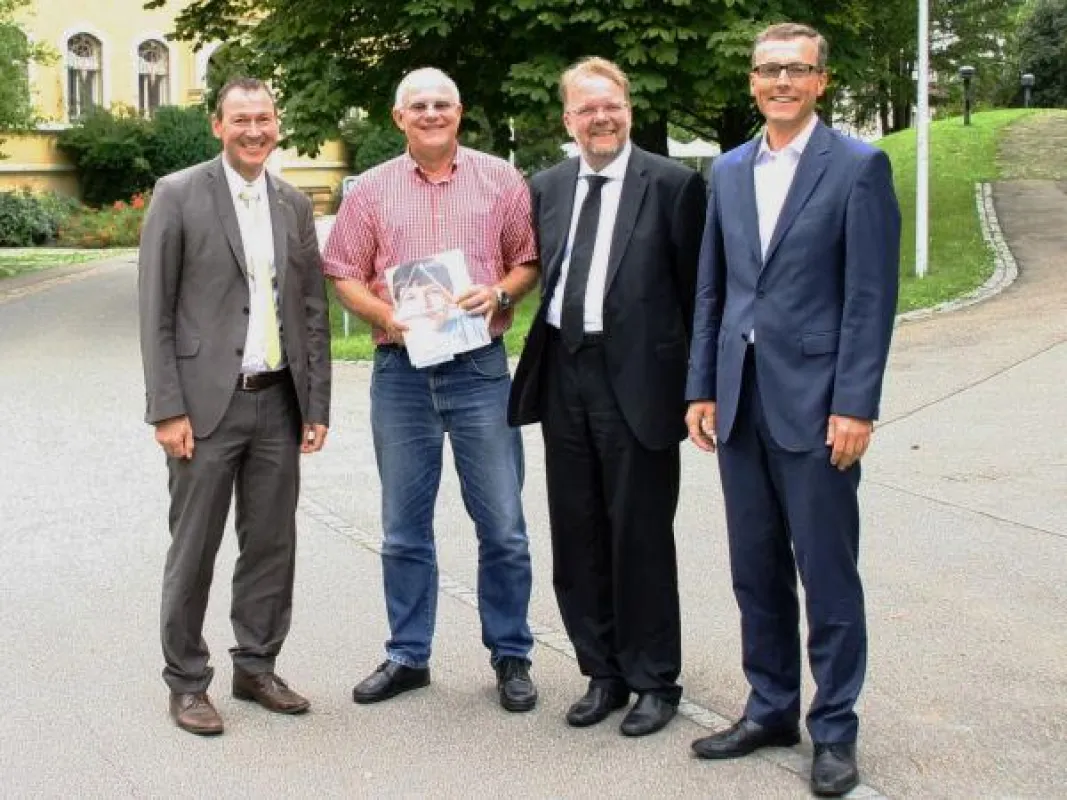 Fachlicher Austausch mit dem Vorstand der Stiftung Liebenau: Michael Löher (2. v.l.)