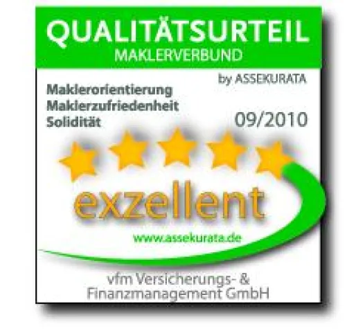Bild: Erstrating durch ASSEKURATA: Exzellentes Leistungsangebot aus Maklersicht