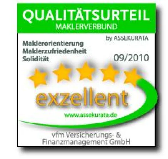 Bild: Erstrating durch ASSEKURATA: Exzellentes Leistungsangebot aus Maklersicht