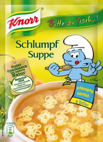 Bild: Schlumpfig gut: Die neue Schlumpfsuppe von KNORR