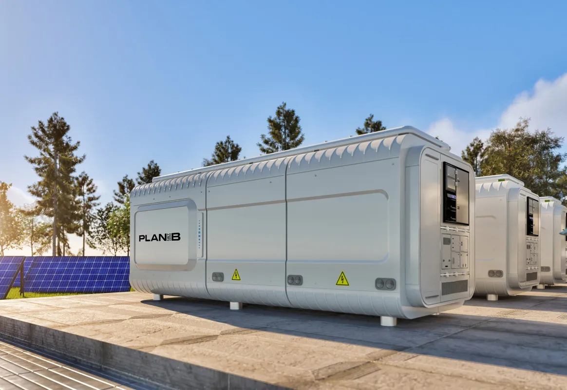 Resilienz-Konzept aus Battery Energy Storage Systems (BESS), Wasserstoff und KI (© PLAN-B NET ZERO AG)