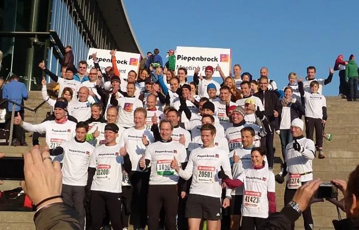 Das Piepenbrock Team freute sich auf einen spannenden Lauf. © Piepenbrock