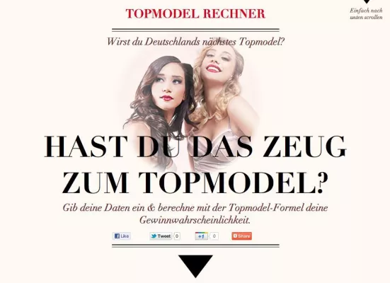 Hast Du das Zeug, Deutschlands nächstes Topmodel zu werden? Bild: Hast Du das Zeug, Deutschlands nächstes Topmodel zu werden?