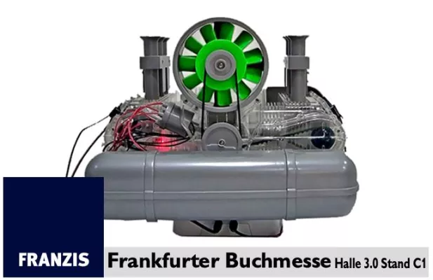 Bild: Frankfurter Buchmesse 2015 - Franzis Verlag präsentiert den ersten Modellbausatz eines Porsche 911 Boxermotor