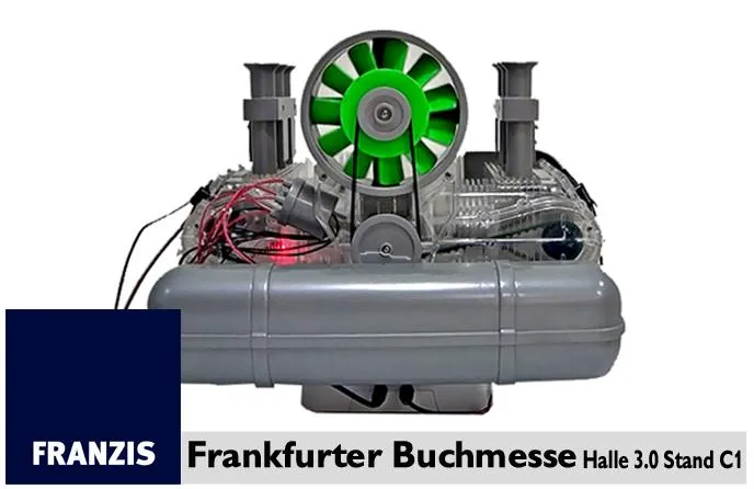 Bild: Frankfurter Buchmesse 2015 - Franzis Verlag präsentiert den ersten Modellbausatz eines Porsche 911 Boxermotor