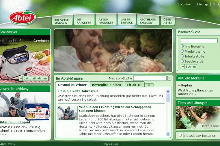 Bild: Scholl Communications relauncht Abtei.de für GlaxoSmithKline