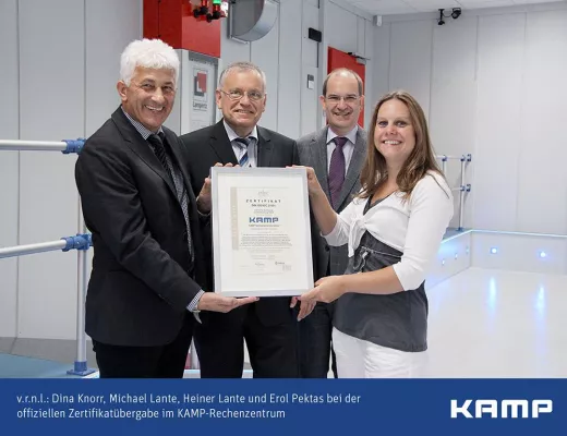 Bild: Maximale IT-Sicherheit - KAMP ist nach ISO/IEC 27001 zertifiziert
