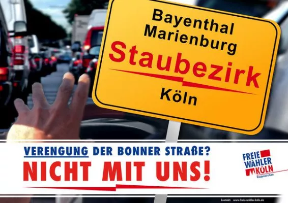 Bild: Köln: Freie Wähler fordern Baustopp für die Bonner Straße
