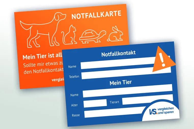 Bild: Notfallkarte für Haustiere – neu bei vs vergleichen-und-sparen.de