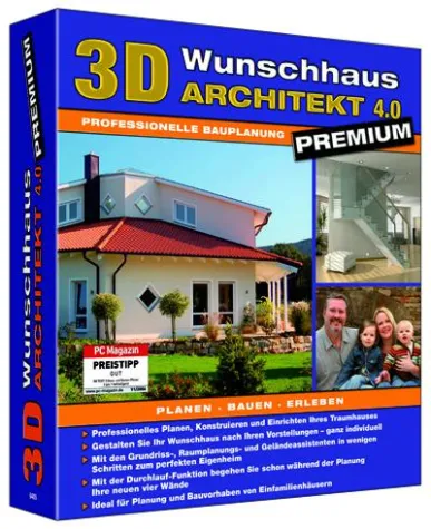 3D Wunschhaus Architekt 4.0 Premium: Visueller Traum vom Eigenheim Bild: 3D Wunschhaus Architekt 4.0 Premium: Visueller Traum vom Eigenheim