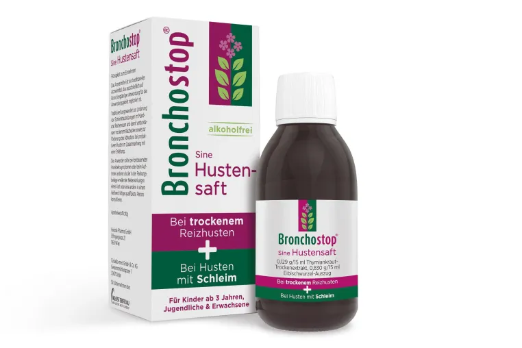 Bronchostop® hilft in jeder Phase des erkältungsbedingten Hustens Bild: Bronchostop® hilft in jeder Phase des erkältungsbedingten Hustens
