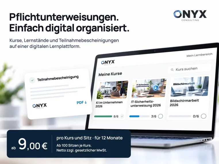 Bild: Onyx LMS: Pflichtunterweisungen passend zum Arbeitsalltag