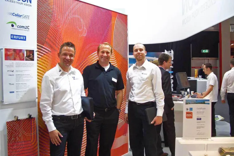 Bild: Fespa 2009 - com2C zieht positive Bilanz