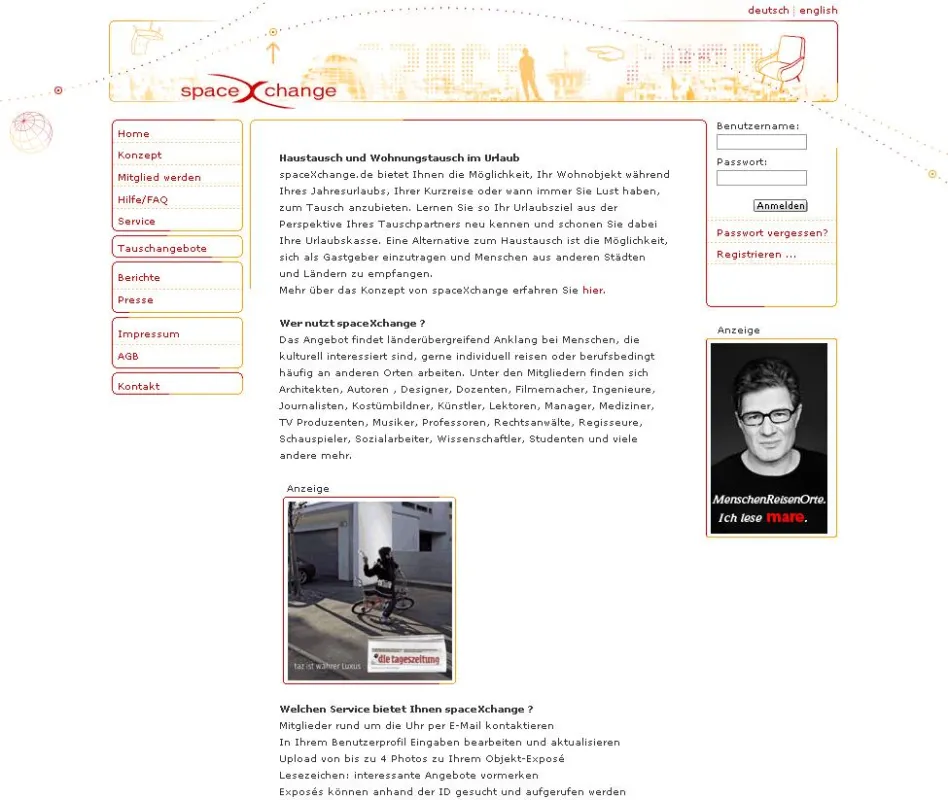 spaceXchange.de - die andere Art zu Reisen