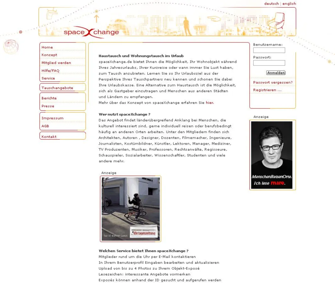 spaceXchange.de - die andere Art zu Reisen