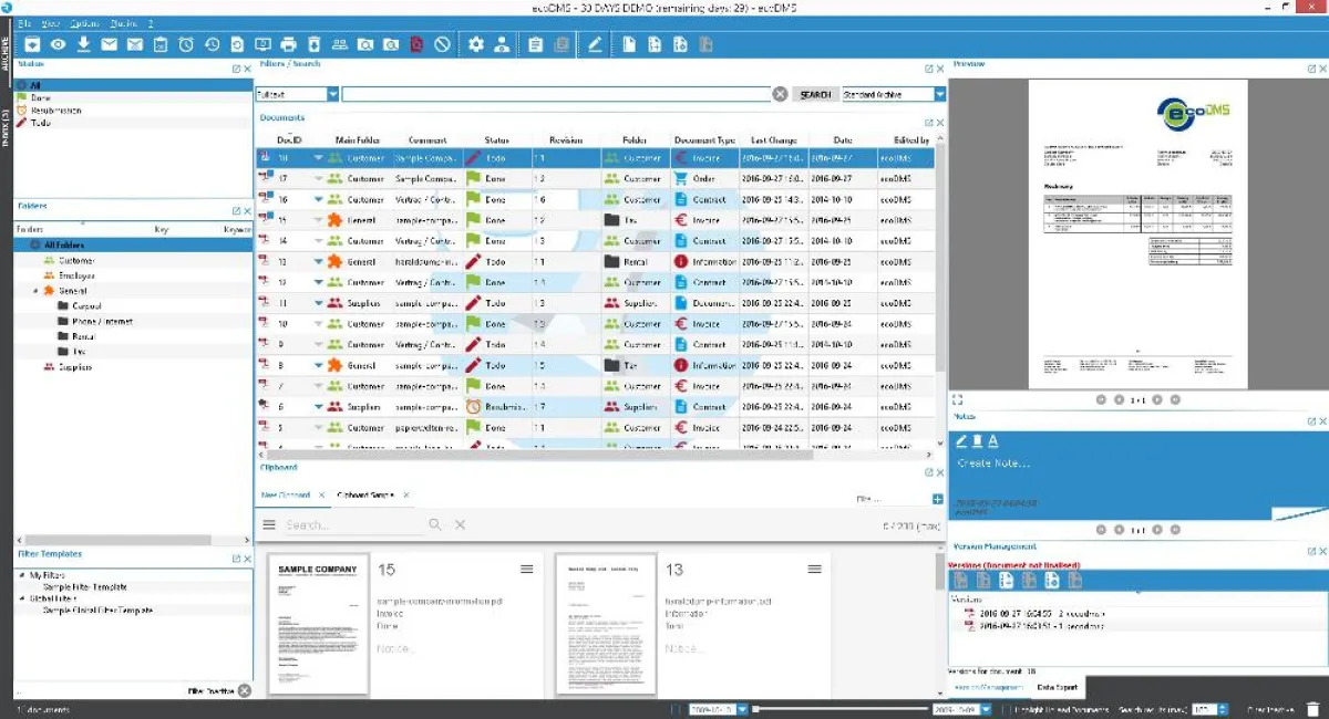 ecoDMS erfüllt die technischen Anforderungen für eine revisionssichere Archivierung.
