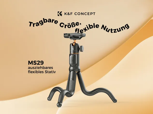K&F CONCEPT bringt das ultimative Kreativwerkzeug auf den Markt: Das Mini-Oktopus-Stativ Bild: K&F CONCEPT bringt das ultimative Kreativwerkzeug auf den Markt: Das Mini-Oktopus-Stativ