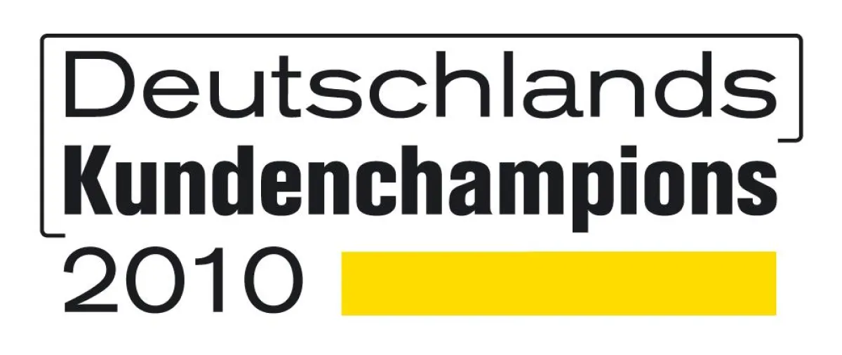 Qualitätssiegel Deutschlands Kundenchampions 2010; Quelle: forum! Marktforschung GmbH
