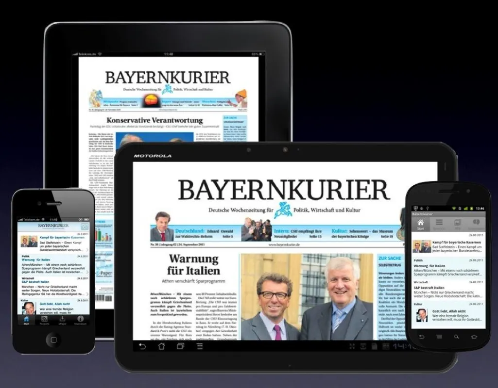 Der Bayernkurier: Jetzt für iPhone, iPad und Android-Geräte verfügbar.