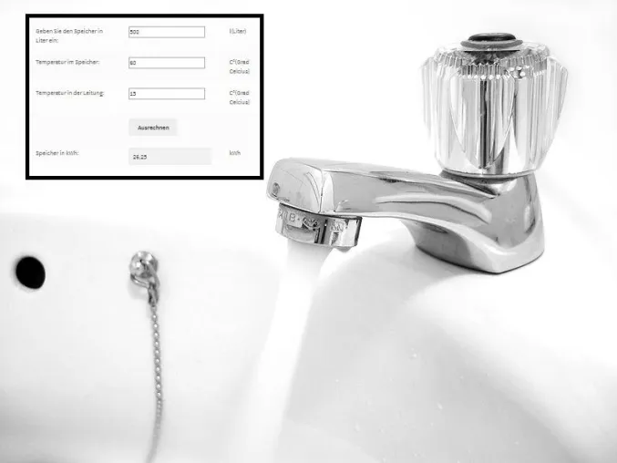 Photovoltaik Warmwasser Speicher - Online kWh in Wärme umrechnen Bild: Photovoltaik Warmwasser Speicher - Online kWh in Wärme umrechnen