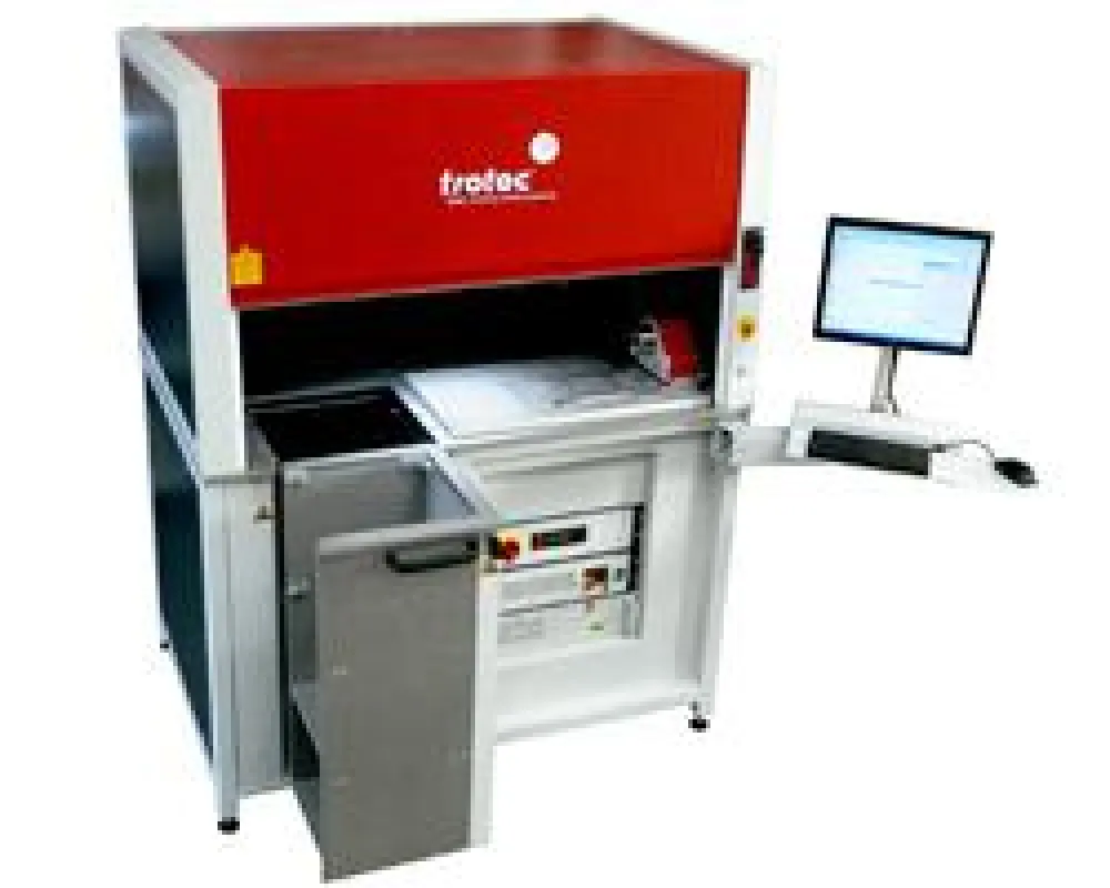 Laserworkstation zur Beschriftung von hohen Teilen