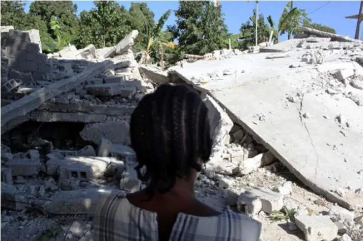 Bild: Spendenaufruf für Haiti