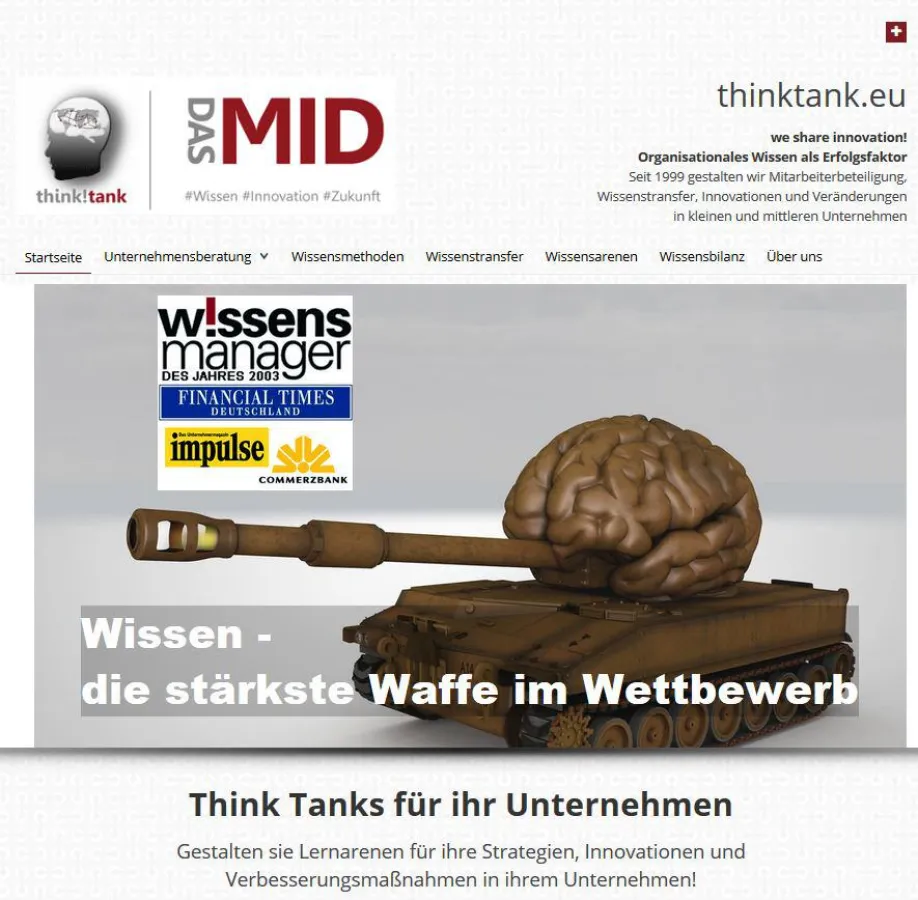 Neue Webseite von thinktank.eu