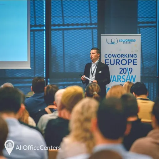 Bild: Coworking Europe Conference 2019 - AllOfficeCenters stellt versteckte Potentiale von Flex Offices vor