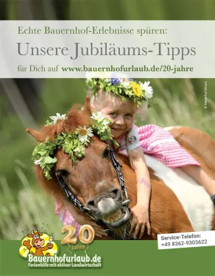 Lassen Sie sich in ein Bauernhof-Abenteuer von unseren ausgewählten Jubiläums-Tipps 2018 entführen! Bild: Lassen Sie sich in ein Bauernhof-Abenteuer von unseren ausgewählten Jubiläums-Tipps 2018 entführen!