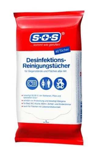 Bild: SOS Desinfektions-Spray und SOS Desinfektions-Reinigungsstücher: Sichere Hygiene im Haushalt