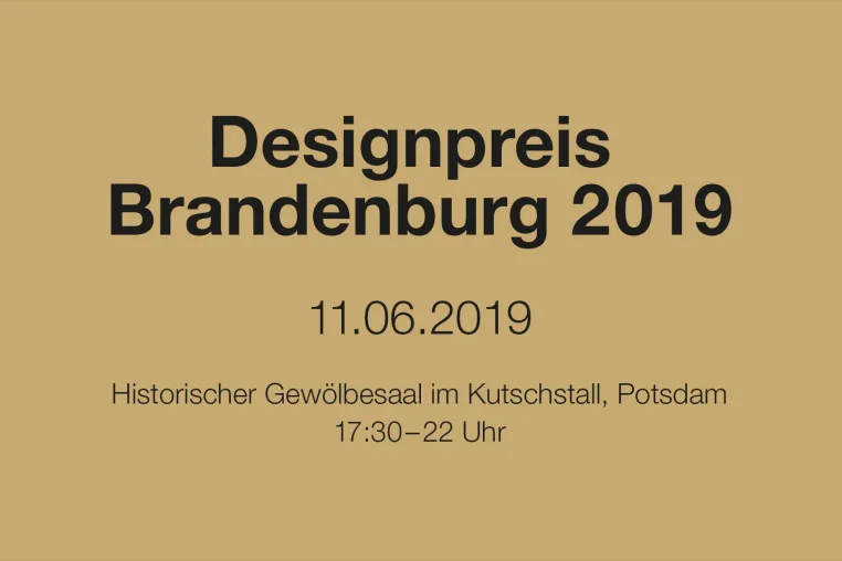 Bild: Jetzt bewerben für den Designpreis Brandenburg 2019