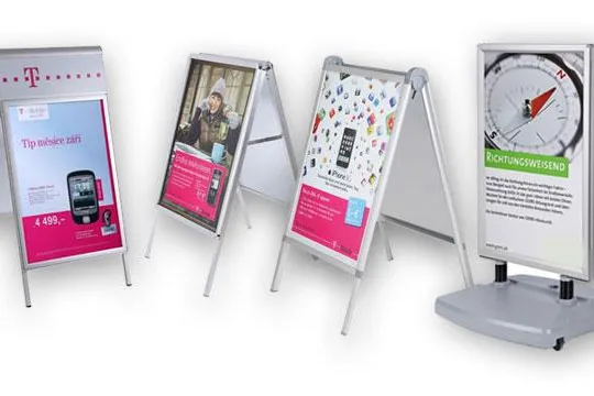 Bild: Kundenstopper A1: Plakatständer für Innen und wetterfest für Außen