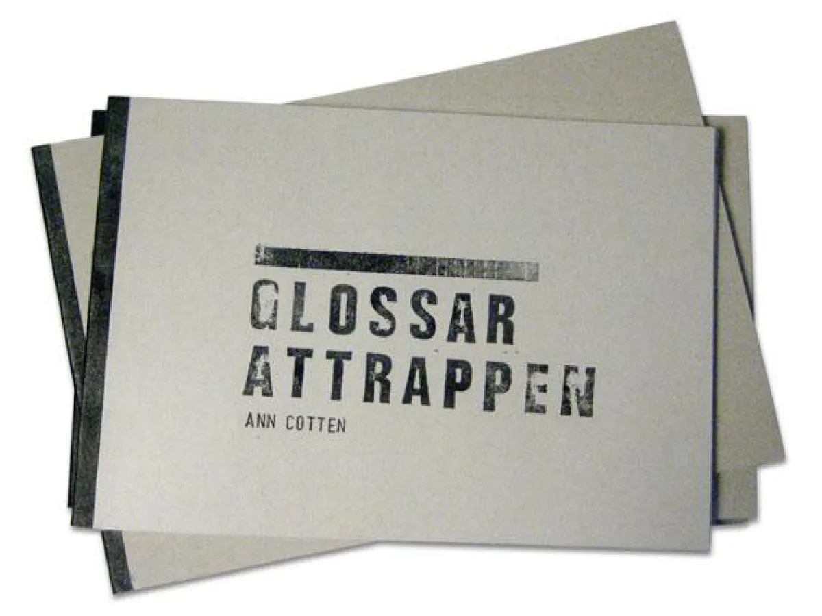 Cover Glossarattrappen von Ann Cotten