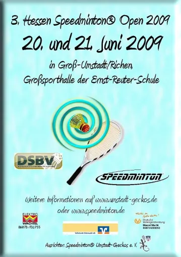 3. Hessen Speedminton® Open 2009 Bild: 3. Hessen Speedminton® Open 2009