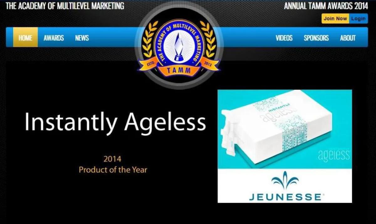 Instantly Ageless 2014 Auszeichnung als bestes Produkt