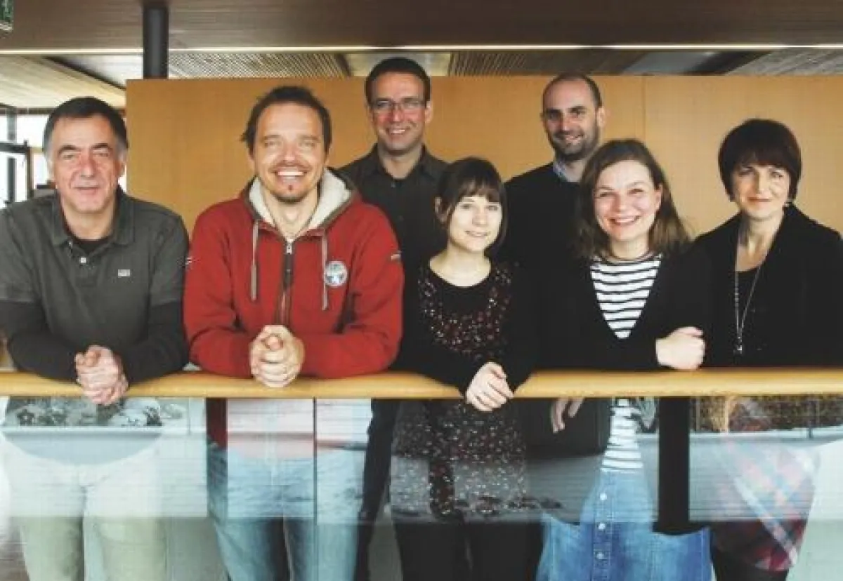 Ein Teil des 13-köpfigen Teams: Andreas Gorbach, Mario Lorenz, Stephan Feichtinger, Sascha Grabherr, Petra Grass, Sabine Maurer