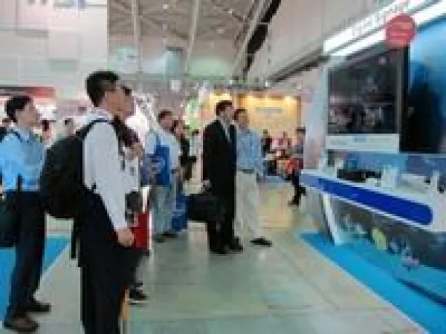 Bild: TRIDELITYs Digital-Signage-Lösung auf der Computex in Taipei