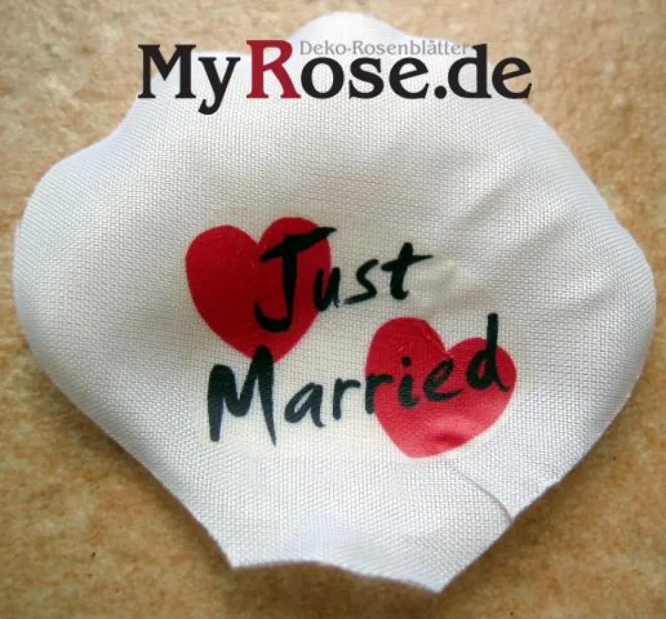 Bedrucktes Rosenblatt