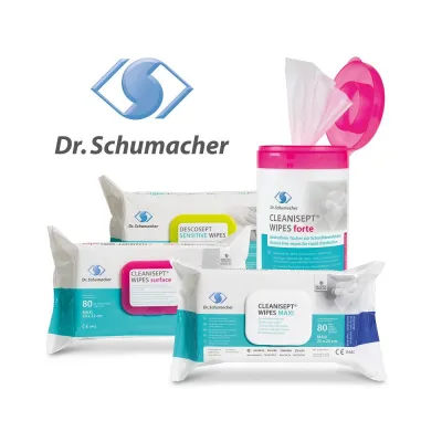 Bild: Dr. Schumacher: Neue gebrauchsfertige Desinfektionstücher zur MEDICA 2016
