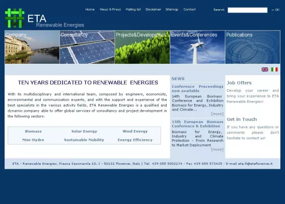 Bild: melting elements als Agentur für ETA Florence Webseite mit dem CMS Typo3