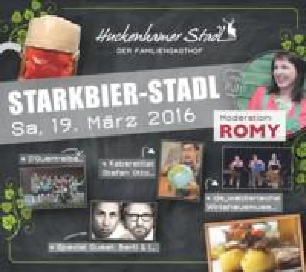 1. Starkbier-Stadl im Familiengasthof Huckenhamer Stadl. Abb. Huckenhamer Stadl