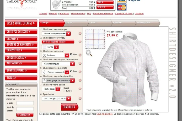 Bild: Tailor Store startet französische Webseite